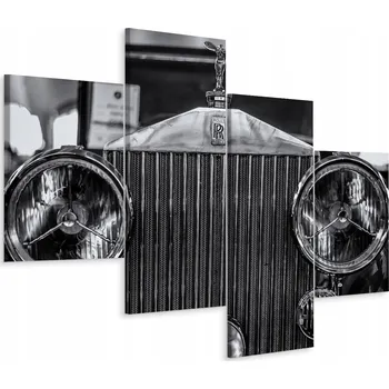 Obraz Čtyřdílný obraz Rolls Royce zblízka 3D 80x50 cm