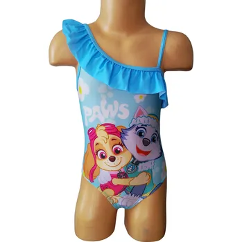 Dívčí plavky Eplusm Dívčí plavky TLAPKOVÁ PATROLA Skye a Everest v objetí jednodílné modré Barva: Modrá, Velikost: 122/128