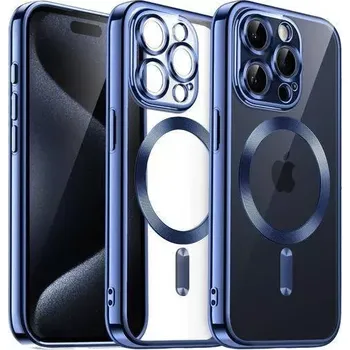 Pouzdro na mobilní telefon Kryt iPhone 16, Nexeri MagSafe tmavě modrý