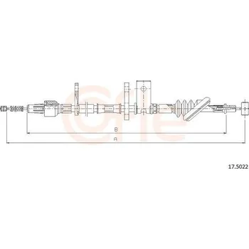 Lanko parkovací brzdy Tažné lanko, parkovací brzda COFLE 17.5022
