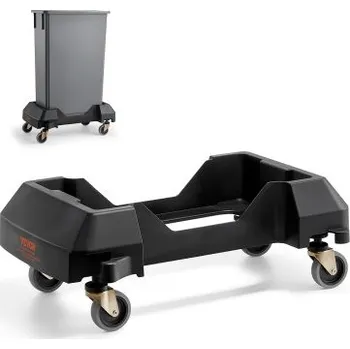 Odpadkový koš VEVOR vozík na odpadkové koše, vhodný pro kontejnery o objemu 16/23 galonů, úzký podstavec na odpadkové koše se 4 uzamykatelnými kolečky, nosnost 200 liber, vozík na sudy pro vysoké zatížení, hladce a tiše se pojíždějící plastový vozík na odpadkový…