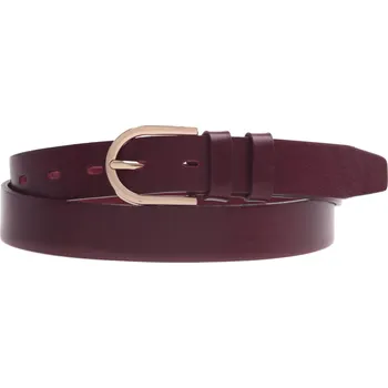 Opasek Dámský kožený opasek Špongr 3015 vínový Velikost = obvod pasu (cm): 75 cm