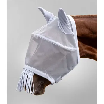 Koňská maska proti hmyzu Waldhausen Maska proti hmyzu - vyměnitelná síťka/třásně Space PREMIUM Barva: Šedá, Velikost: XFULL