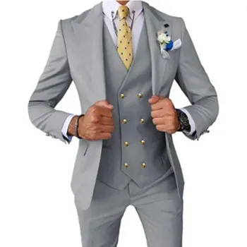 Pánský oblek Společenský oblek MC451 Velikost: S, Barva (Varianta): 1 knoflík Light Gray