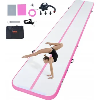 Žíněnka VEVOR Mata Gimnastyczna Różowy 598x101x10CM Z Pompą Elektryczną Do Siłowni