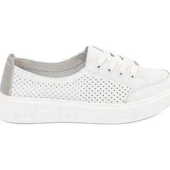 Dámské tenisky Sergio Leone Moderní bílé dámské tenisky na platformě 36