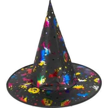 Karnevalový doplněk Klobouk čarodějnice barevný HALLOWEEN Karneval