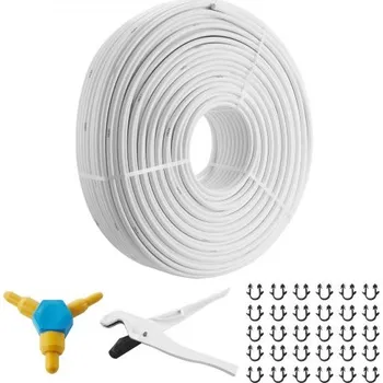 Instalatérský materiál VEVOR PEX-AL-PEX trubka, 984 stop, 5/8'' průměr hliníkovo-plastové kompozitní potrubí Kyslíková bariéra sálavá podlahová PEX trubka, tloušťka 0,08'' sálavé teplo podlahové potrubí Vnitřní hliníková vrstva PEX potrubí