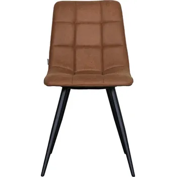 Jídelní židle LABEL51 Jídelní židle BISTRO mikro semiš koňak