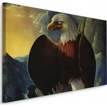 Obraz Obraz do obýváku orel v horách 3D pohled 40x30