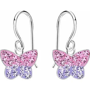 Náušnice Nefertitis Stříbrné náušnice Třpytivý motýl 9 x 7 mm, 0,85 g