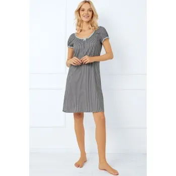 Dámské noční prádlo Noční košile s krátkým rukávem Italian Fashion Tarisa - bavlna Šedá 2XL