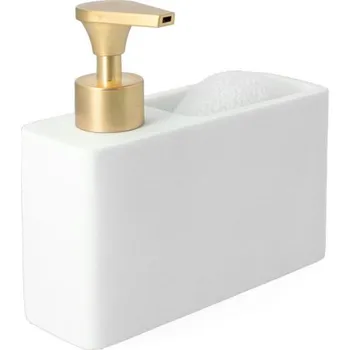 Dávkovač mýdla Dávkovač TEANA bílý/zlatý 812113