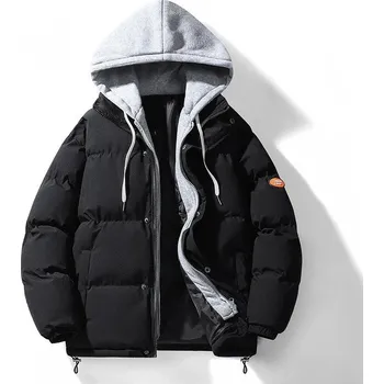 Pánský zimní kabát Pánská zimní bunda ND812 Barva: Černá, Velikost: M