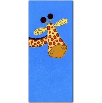 Obraz Žirafa na modrém plakát - obraz 23x50 cm