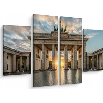 Obraz Obraz Berlín Braniborská brána 4 díly 80x60