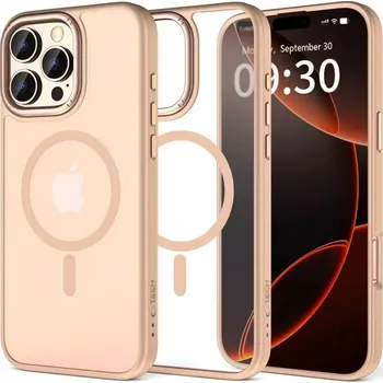 Pouzdro na mobilní telefon Kryt iPhone 16 Pro Max Tech-Protect MagEdge MagSafe Desert creamy