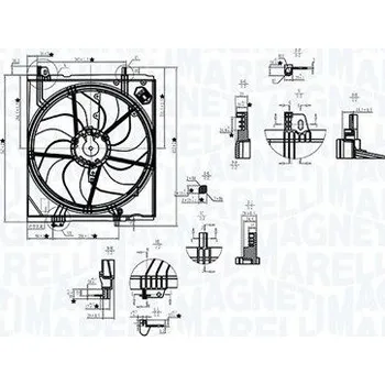 Chladič motoru Větrák, chlazení motoru MAGNETI MARELLI 069422787010