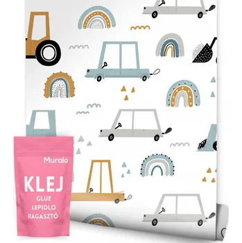 Fototapeta Tapeta pro chlapce Pastelová AUTA Vozidla Vzorky