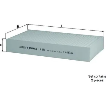 Ventilátor topení a klimatizace Kabinový filtr MAHLE LA 295/S