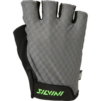 Cyklistické rukavice Cyklistické pánské rukavice Silvini Gaiono grey/green Zelená XXL
