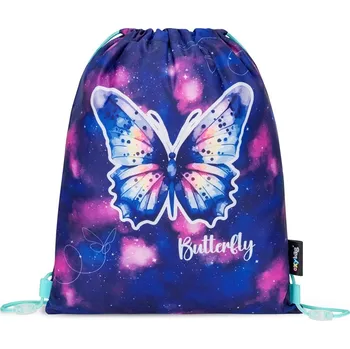 Školní sáček Oxybag Sáček na cvičky Motýl fialový
