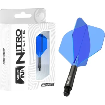 Příslušenství pro šipky Red Dragon Letky Nitro Flite - No2 - black & blue - short