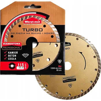 Řezný kotouč Diamantový řezný kotouč Wkręt-met 115x22,2 mm