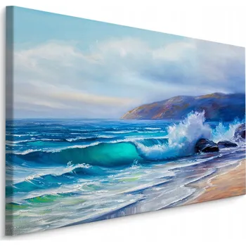 Obraz Obraz do obýváku moře pláž tropy vlny 3D 40x30 cm