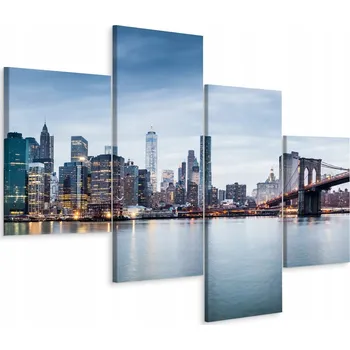 Obraz Obraz York Město Výhled 4-Dílný 3D 80x50