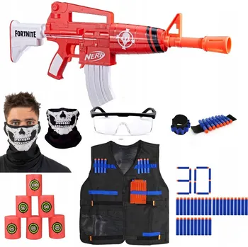 Dětská zbraň NERF FORTNITE SADA PUŠKA M16 INSIGHTFUL F7623 + MEGA DOPLŇKY