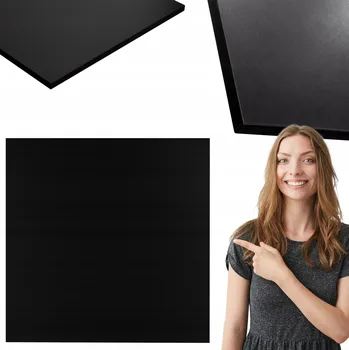 Jídelní stůl DESKA STOLOVÁ ČTVERCOVÁ LAMINÁTOVÁ 68x68 cm ČERNÁ