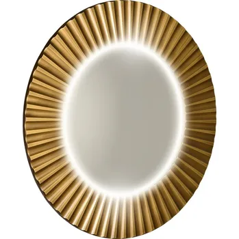 Zrcadlo Sapho Pride Kulaté zrcadlo s LED osvětlením v rámu ø 90cm, bronz, PD954