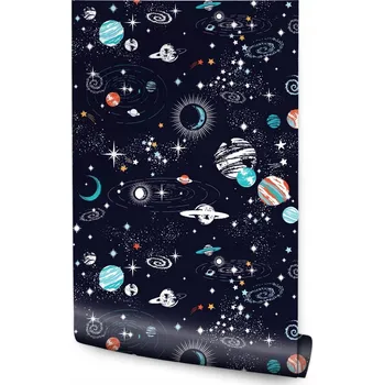 Tapeta Tapeta planety, vesmír, hvězdy - tapeta do pokoje pro kluka