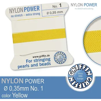 Nit NYLON Power velmi pevná nit GRIFFIN síla nitě 0,35mm barva Yellow