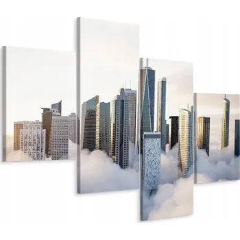 Obraz Obraz Moderní ARCHITEKTURA 3D 4 Dílný 80x50