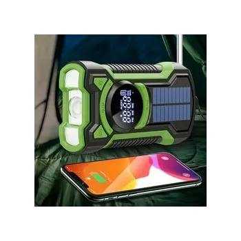 Powerbanka Solární powerbanka, rádio, svítilna a dynamo 5000 mAh