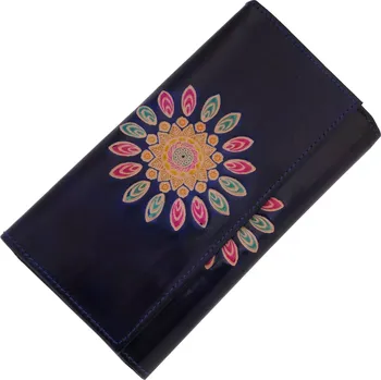 Peněženka Dámská kožená peněženka Woman Mandala modrá