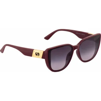 Dámské sluneční brýle se zlaceným motivem barvy bordó , 9001991-11, TR2549