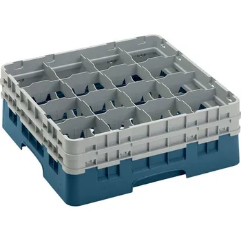 Příslušenství pro myčku Cambro Koš Camrack 16 pozic, výška sklenice 15,2 cm - Tyrkysová