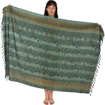Šátek Sarong / pareo / plážový šátek Visgraat Green, Sittar.cz