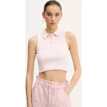 Top Tommy Jeans růžová barva, DW0DW20295 03X, vel. M