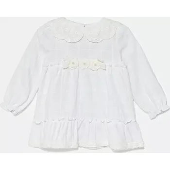 Dívčí šaty Dětské bavlněné šaty Jamiks KORDELIA I bílá barva, mini, JWH010 KORDELIA.I.Suk.JWH010.G 00X, vel. 98