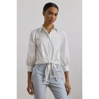 Košile Lauren Ralph Lauren dámská, bílá barva, relaxed, s klasickým límcem, 200963800 00X, vel. 32
