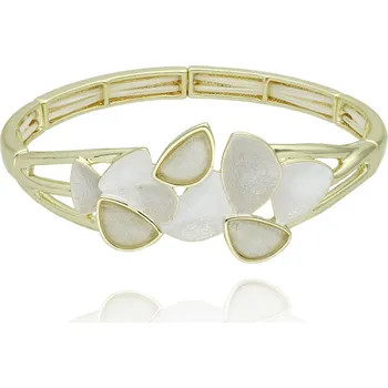 Náramek Yvon Náramek MEDEA - bílá elegance s jemným třpytem pryskyřice