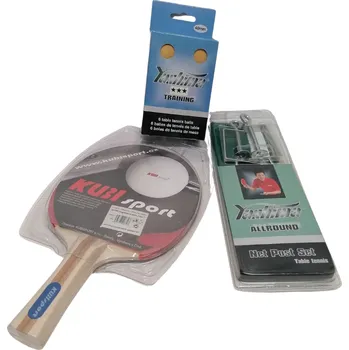 Stolní tenis YASHIMA Set na stolní tenis, pálka + 6 míčků + síťka s držákem