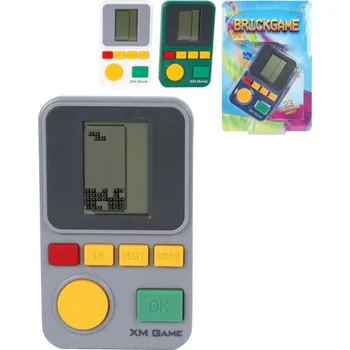 Herní konzole Hra retro digitální konzole Tetris Brick Game padající kostky na baterie Zvuk