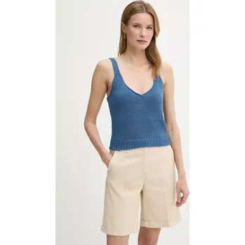 Bavlněný top United Colors of Benetton tmavomodrá barva, 1898DH018 59X, vel. L