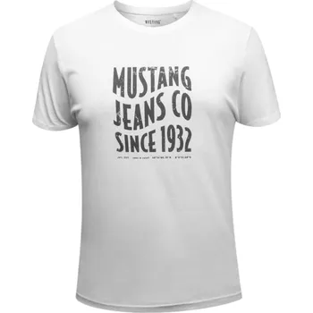 Pánské tričko Mustang T-shirt męski White 4246 2100 200 M Velikost: XXL