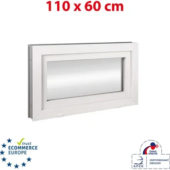 Okno Trocal sklopné bílé 110x60 cm